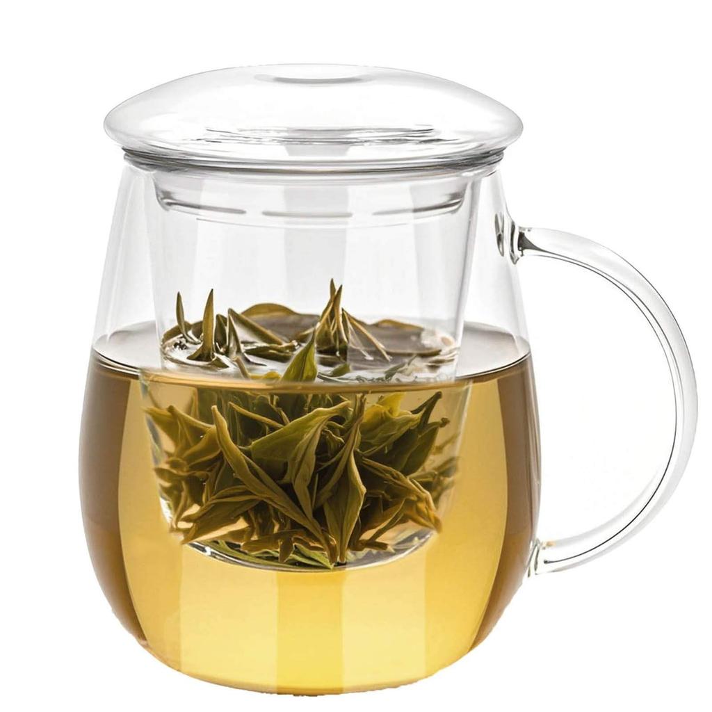 1pc Transparent Teacup with Filter Multi-Purpose Brewings Tea Cup High Borosilicate Milk Mug Household Drinking Coffee Cup