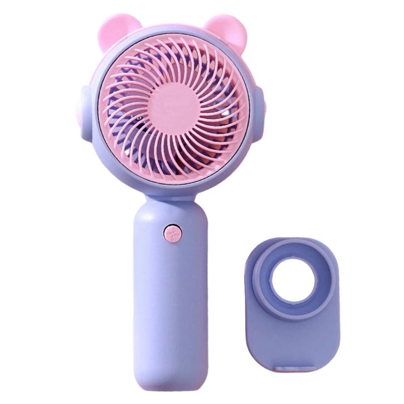 AM3 Battery Operated Handheld Fan Indoor Outdoor Use Ergonomic Handle Lightweight For Kids Adults Outdoor Travel