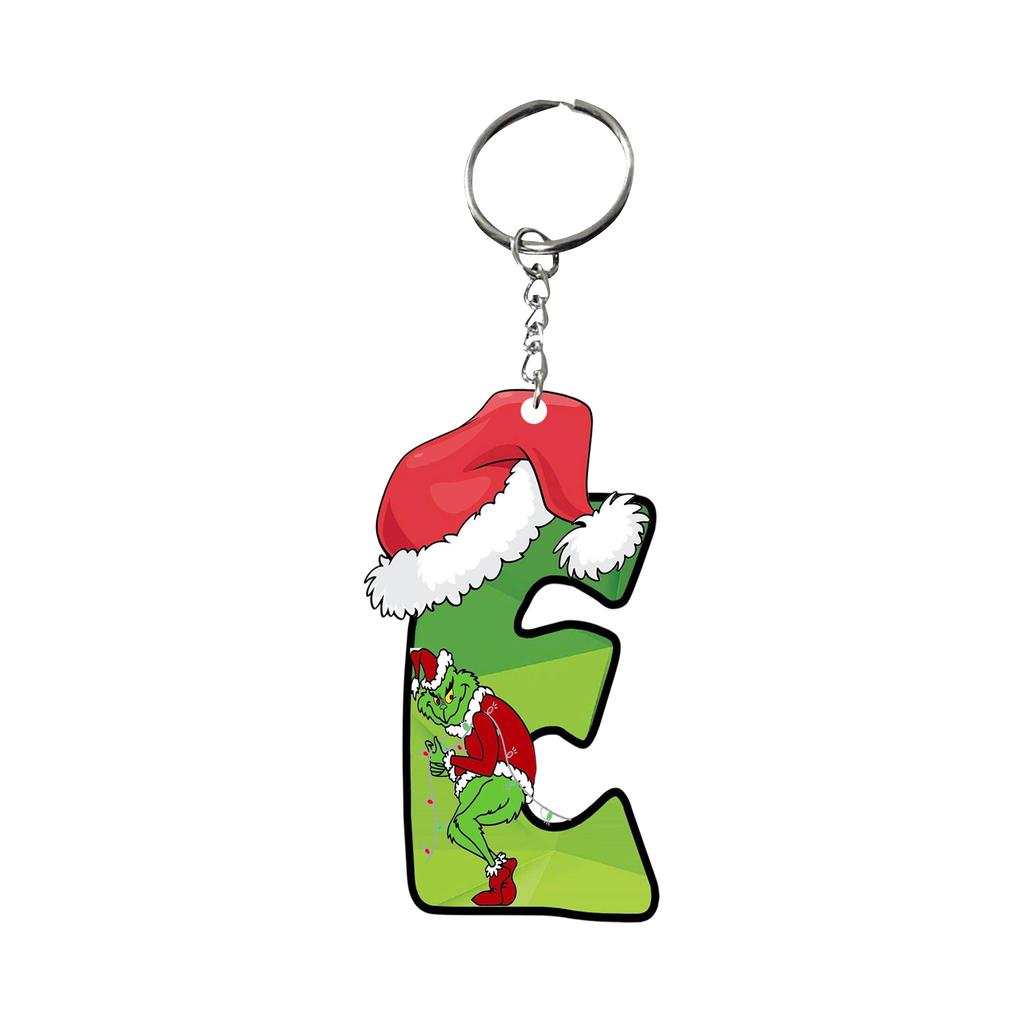 Santa 2D Flat Acrylic Christmas Tree Hanging Decoration Sports Car Decoration Flat Decoration Pendant