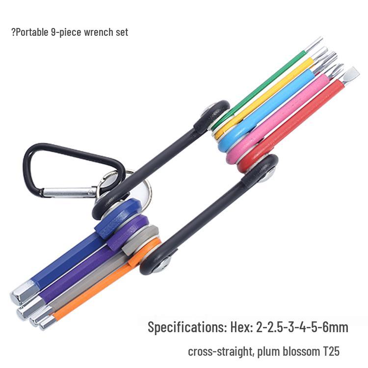 FortColor Hex Wrench & Screwdriver Set: 6-Point, Ball Head Combination Tool