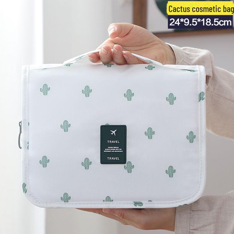 Twill-Kulturtasche zum Aufhängen, wasserdicht, große Kapazität, tragbar, Kosmetik-Organizer in der Hand
