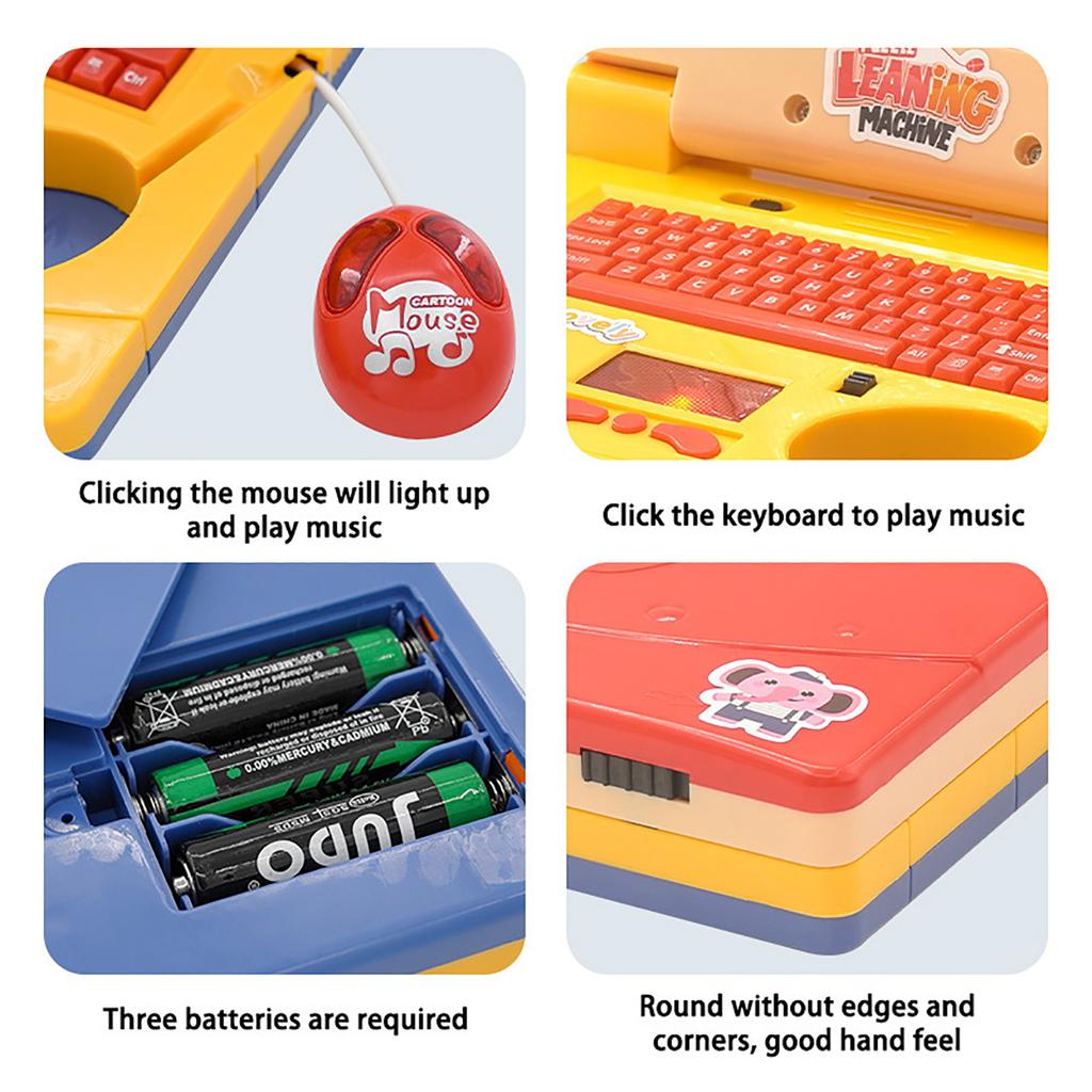 Children'S Puzzle Early Education Toys, Simulation Laptops, Animations, Mice, Lighting, Music, Computer Enlightenment