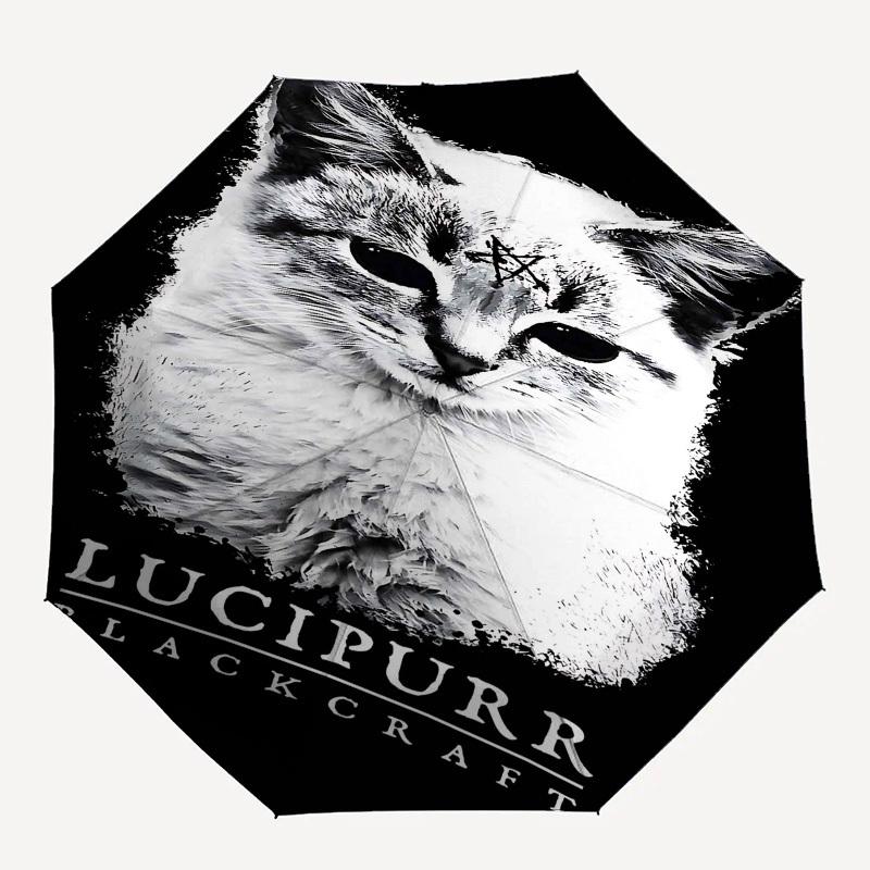 

1pc Lucipurr Blackcraft Automatic Open Close Umbrella Windproof Canopy, Automatic Open Close Button10156