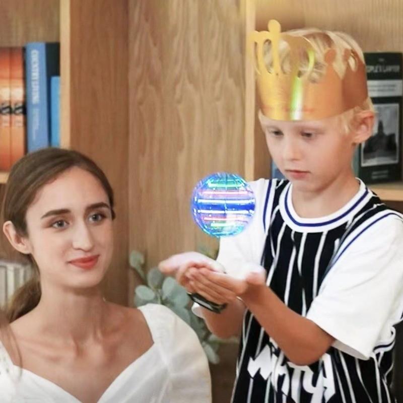 Non-Toxic Flying Ball Spinner Boomerang Flyorb Magic Suspension Sensing Cosmic Globe 360 ° Ball With Led Light Kids Toy Festival Gift