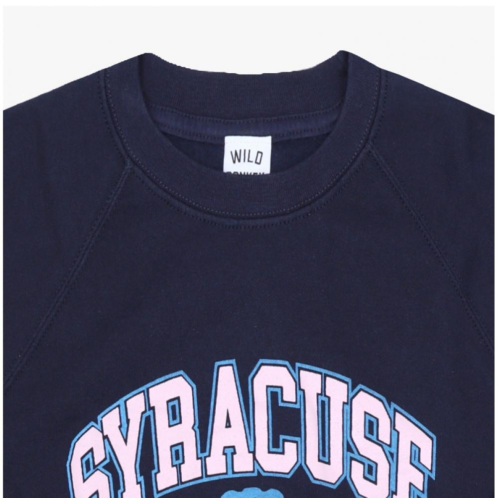 Wild Donkey Unisex Sweatshirt Deep Navy Syracuse Lettering Logo