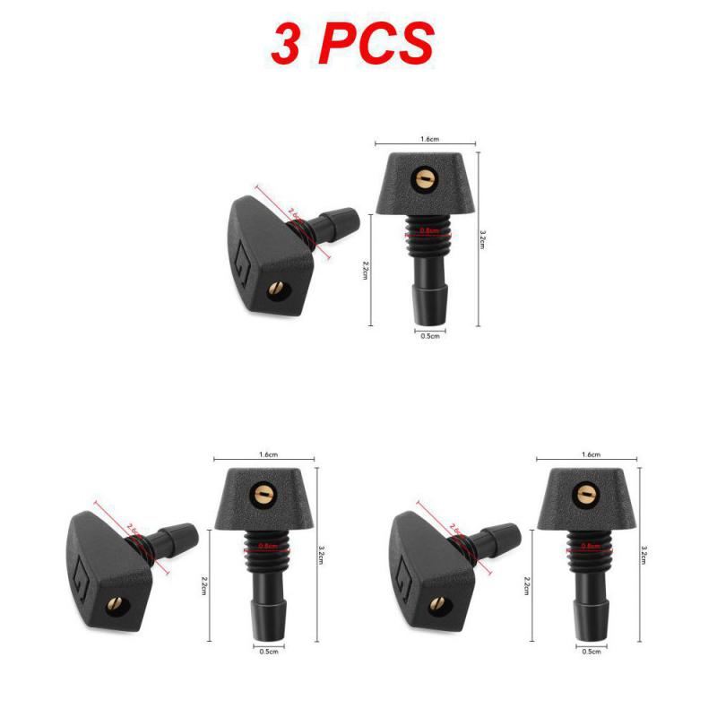 1/2/3PCS Water Nozzle Cover Adjustment Universal Fan-shaped Car Accessories Car Windshield Washer Durable Water Spray Nozzle