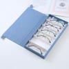 Linen Glasses Storage Box Multi Grid Travel Sunglasses Organizer  For Women Men