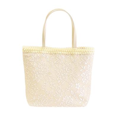 [KOEI STORE] Japan Exclusive Tote Bag, Sub-Bag, All-Lace Satin, Formal, Large Capacity, B5 Size, Perfect for Weddings, Entrance Ceremonies,