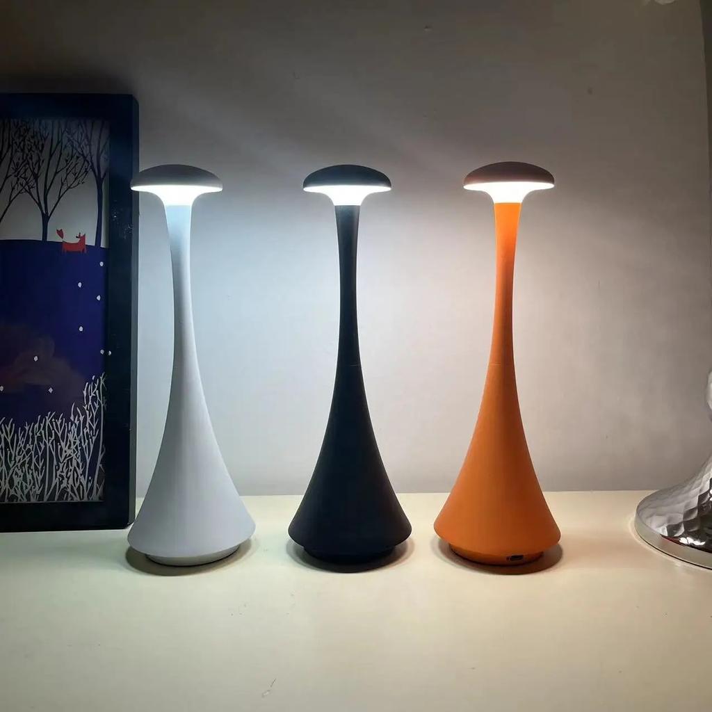 Night Lamp Rechargeable Wireless Touch Lamp Creative Lamp USB-C Desk Lamp Hotel Bedroom Atmosphere Light 3 Colors