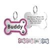Double Side Dog Cat ID Tag Glitter Dogs Cats Name Pendant Tags Pet Collar Accessories Anti-lost Bone Tags for Small Dog Cat