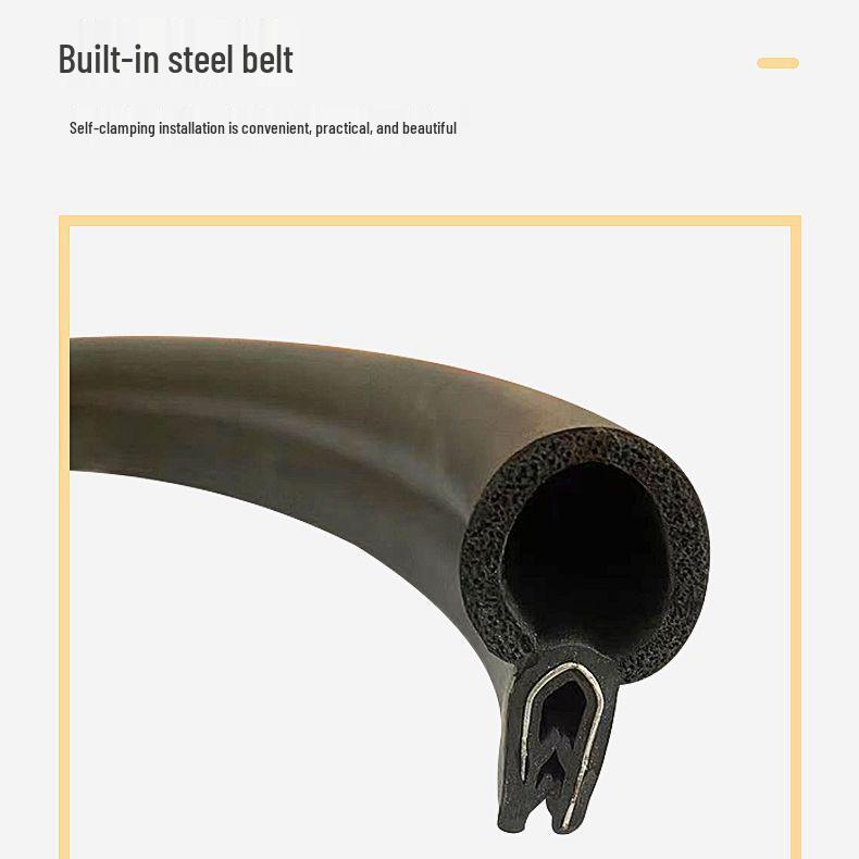 U-Shaped Car Door Anti-Collision Rubber Strip with Invisible Edging