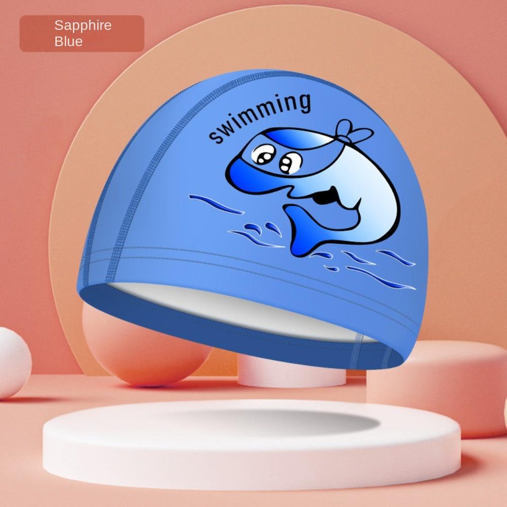 Silicone Durable Kids Swimming Cap Waterproof Swimsuit Pool Bathing Hats  Children