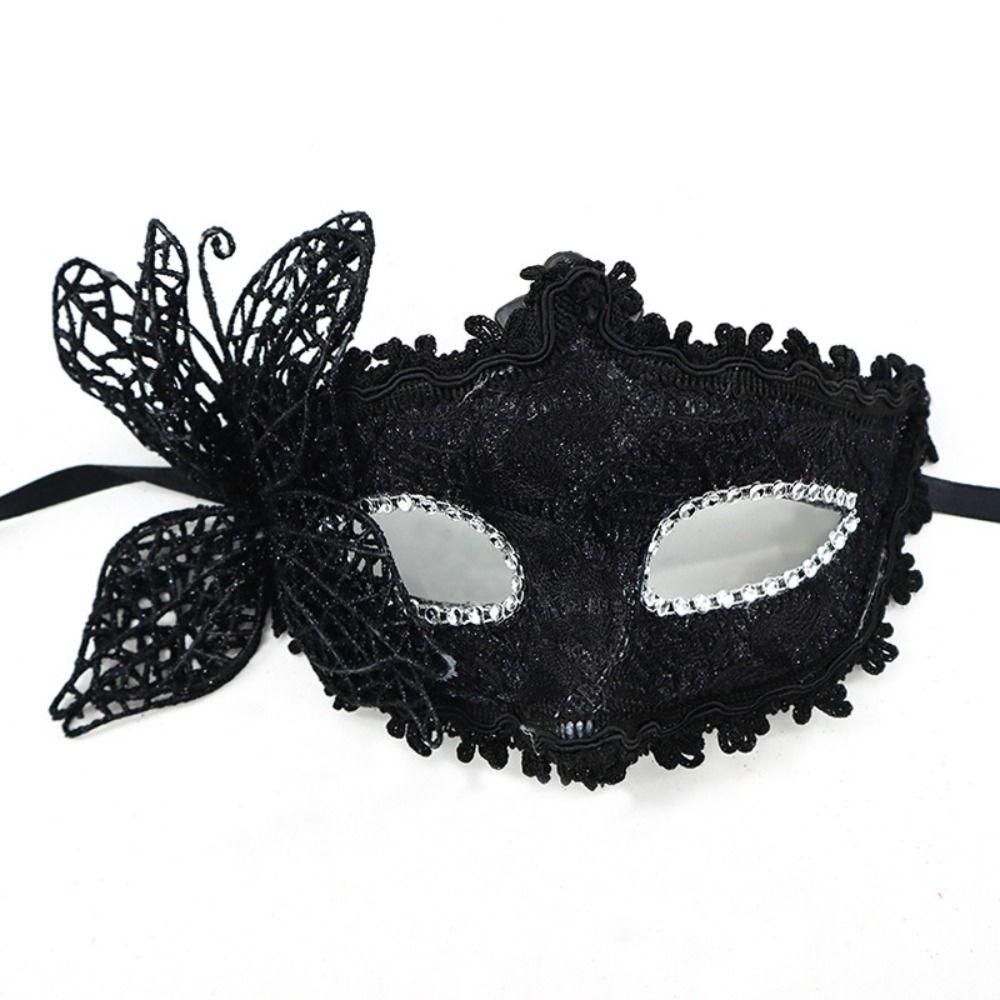 Halloween Dressing Butterfly Hand Hold Mask Party Face Mask  Halloween Prop Accessories