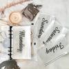 WTEMPO 7PCS A6 PVC Zipper Clear Envelope Bags Reusable Gift Bags Storage Pouches File Holders for Office Home Store Use Monday To Sunday Printed