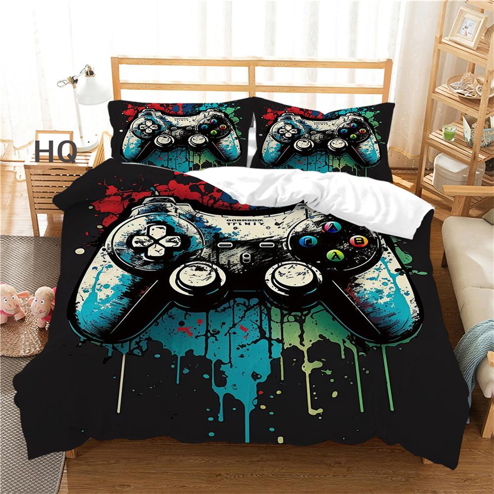 3D Game Console Printing Home Bedding Set King Size Bed Clothes Microfiber High Ranking Duvet Cover Set
