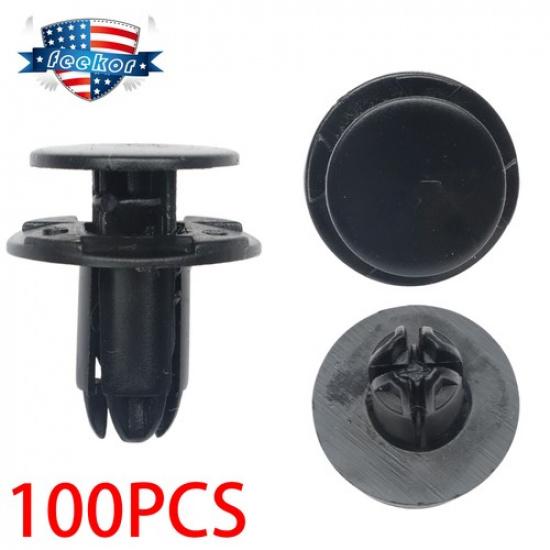 100xBlack Fender Liner Push Type Clips for 2018- Hyundai Sonata 86595-2T500