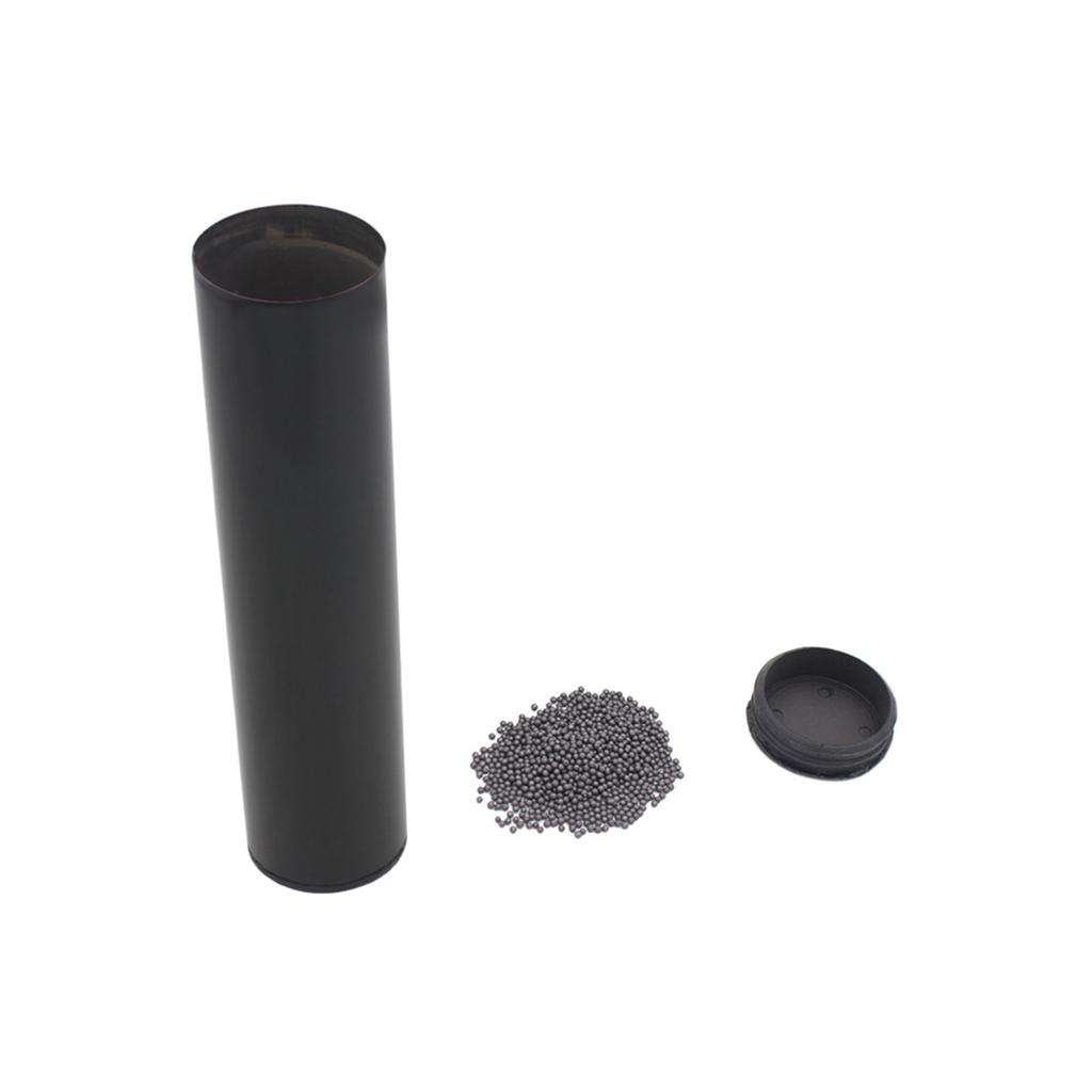 Professional Stainless Steel Cylinder Sand Shaker Rhythm Musical Instruments Metal Hand Percussion Black