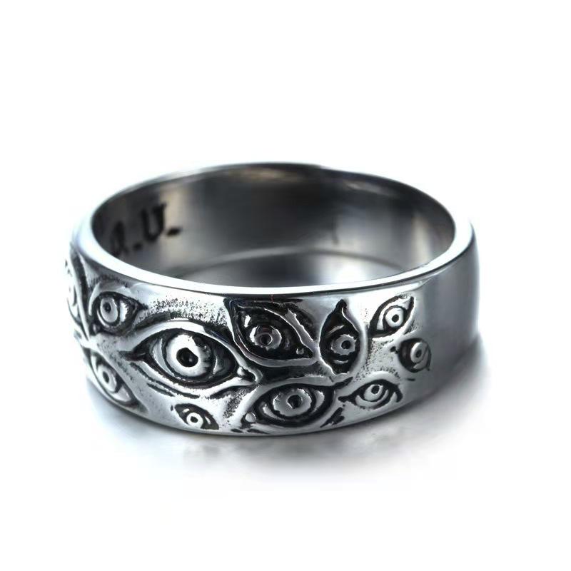 European and American Devil's Eye Ring - Trendy Hip-Hop Style