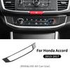 For Honda Accord 2013 2014 2015 2016 2017 Real Soft Carbon Fiber Sticker LHD RHD Car Air Conditioner Switch Interior Accessories