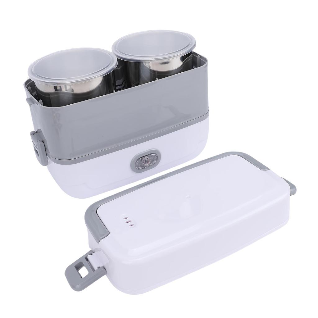 250W Electric Lunch Box with 4 Stainless Steel Food Container Multifunctional Insulated Plug In Heated Lunch Box for