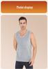Men's Fleece-Lined Cotton Vest - Warm, Skin-Friendly Sleeveless Base Layer for Autumn/Winter