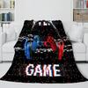 Gamepadová deka Módní flanelová deka na postel pohovku přehoz Bytový textil Hráč Děti Dospělí Dárek King Queen Size