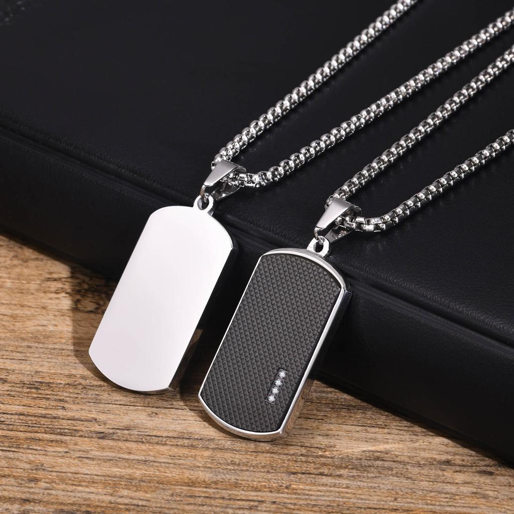 Stylish Dogtags Necklace for Men Boy,Waterproof Stainless Steel Pendant Necklaces,Birthday Anniversary Jewelry Gift