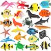 Yardwe Sea Creatures Set of 24 Tropical Fish Realistic Marine Life Miniature Aquarium Bath Educational Prize Gift Toys, Ornaments, Toys, Fish, Crab,