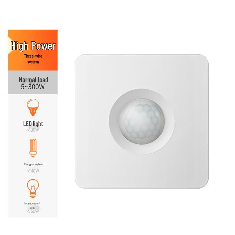 High-Power Infrared Human Body Sensor Wall Switch (86-Type)