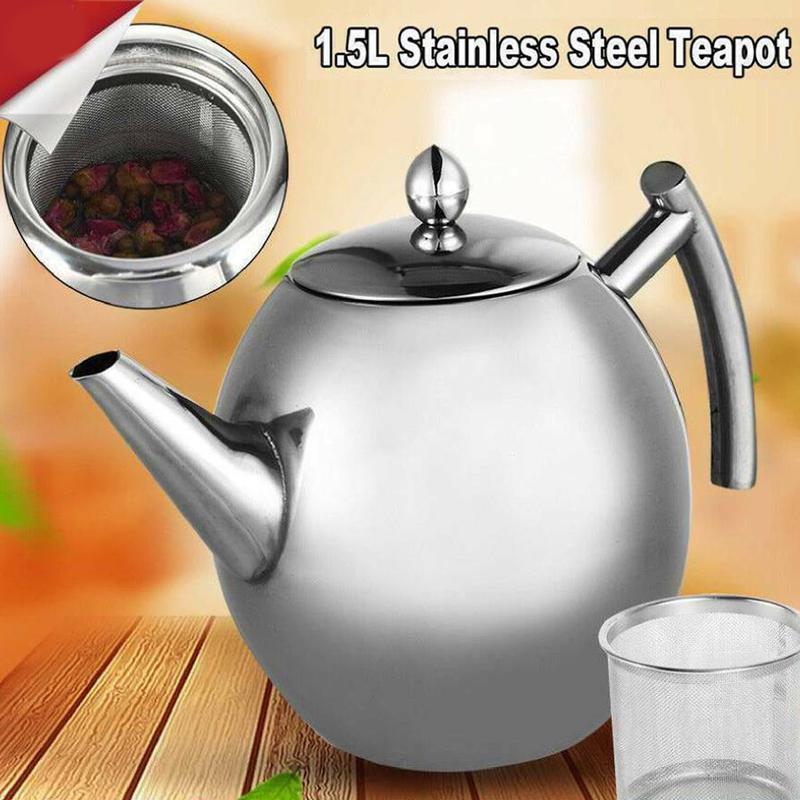 Théière supérieure fabriquée en Corée, acier inoxydable, 8 tasses, théières à café commerciales - France