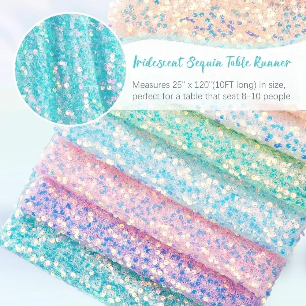 Sparkling Surface Sequin Table Runner Decorative Table Runner Party Tablecloth Mermaid Party