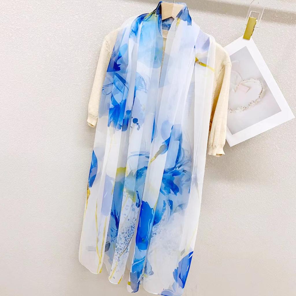 Silk Scarf Fashion Neck Oversize  Foulard Female Headbanda Luxury Hijab Women Warm Pashmina Scarves Echarpe Shawl Large Wrap