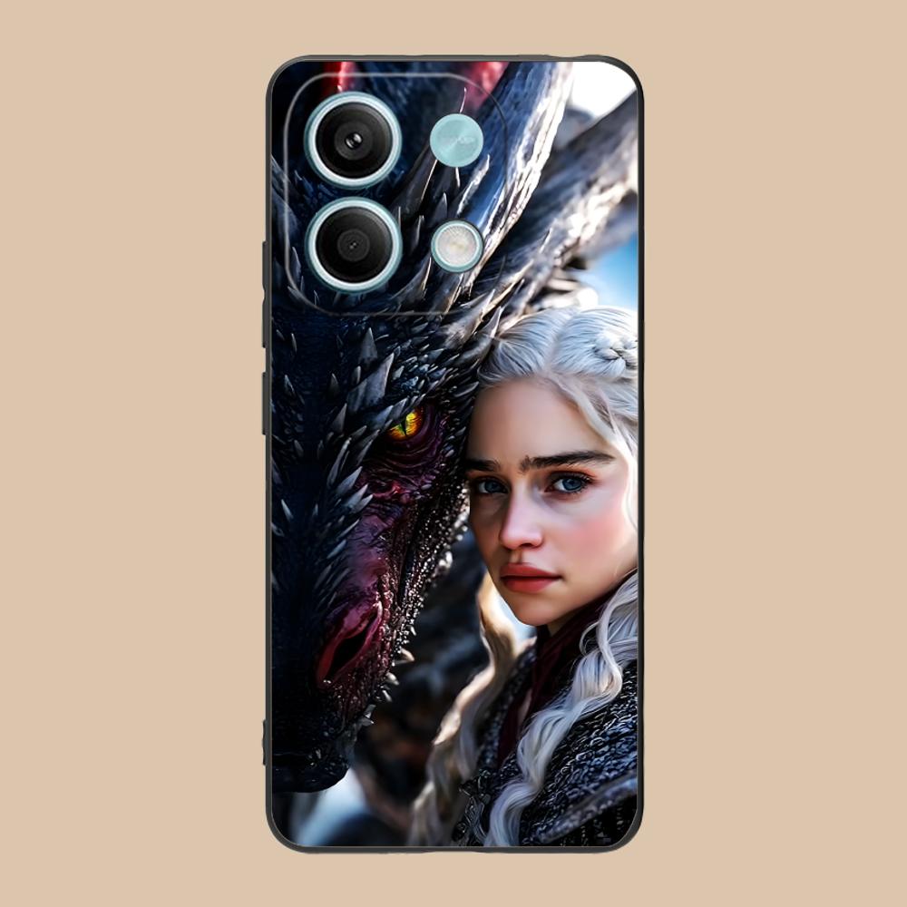 Dragon Queen Matte TPU Mobile Phone Case for POCO M7 M6 M5 M4 M3 X7 X6 X5 X4 X3 Pro GT 5G Colorful Printing Cover