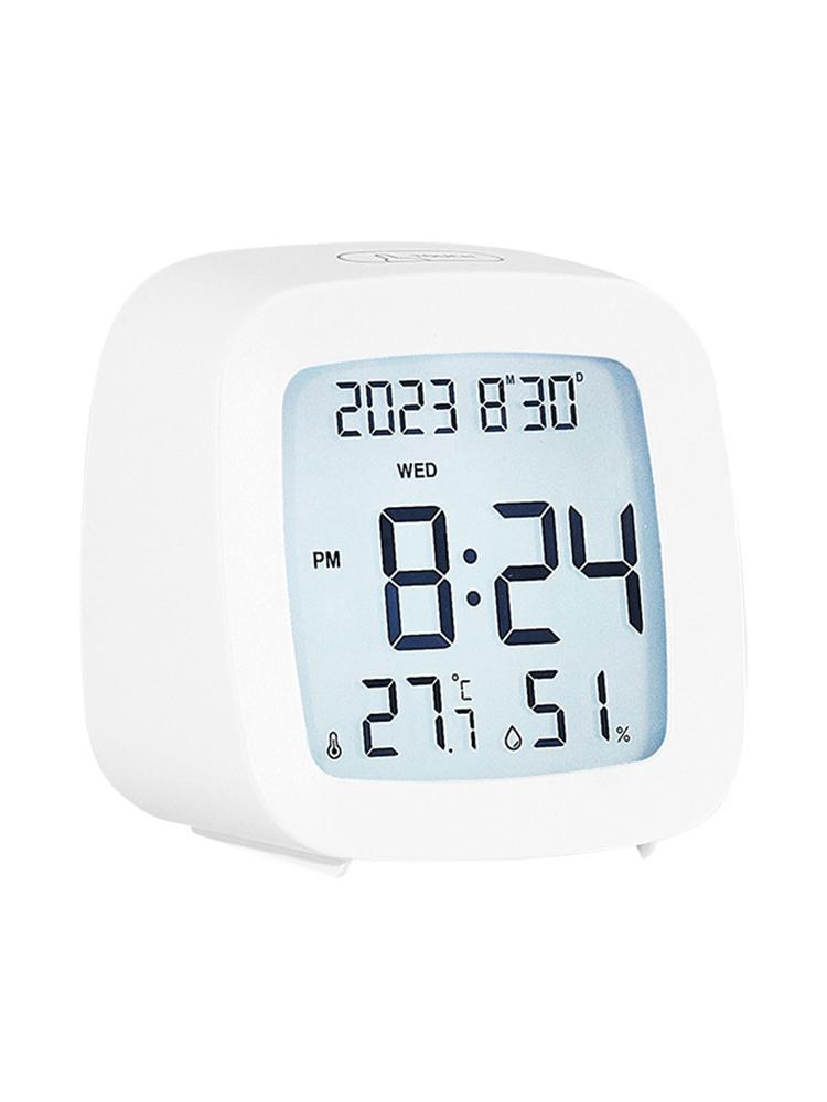 

Digital Alarm Clock Temperature Humidity Calendar Week Display With Backlight Electronic Desktop Clock 12/24H LED Alarm Clock