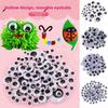 100pcs/bag Black&White Wiggling Moving Eyes 3D Kids Stuffed Animals Plush Eyes Dolls Activity Eyes