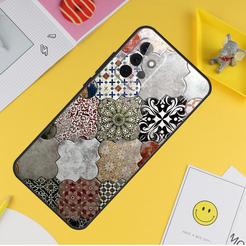 Moroccan Pattern Case For Samsung Galaxy A36 A16 A56 A06 A54 A34 A14 A13 A53 A12 A22 A32 A52 A35 A17 A15 A55