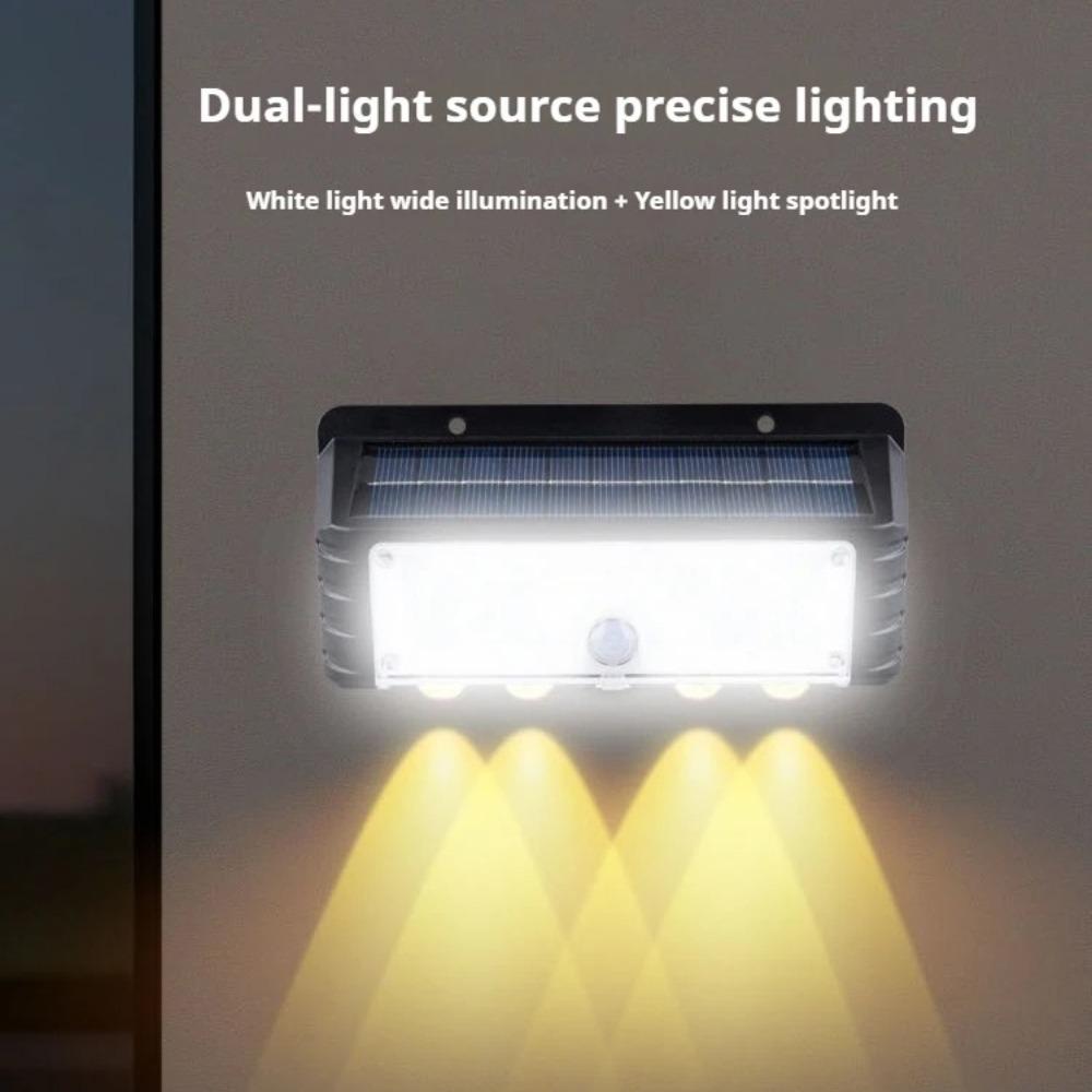 Solar Wall Light with Human Body Induction, Waterproof Outdoor LED Garden Wall Lamp, Motion Sensor Security Lighting for Yard Patio Street Fence