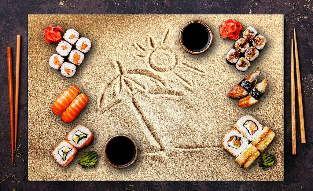 Szklana Płyta Ochronna Na Kuchenkę 80x52 Plaża