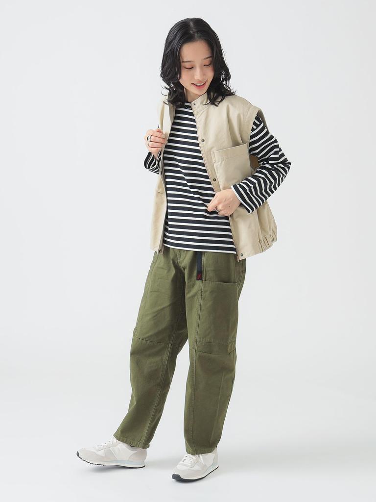 B:MING LIFE STORE by BEAMS Women's 2-Way Military Blouson (Sizes S-M) Light Beige