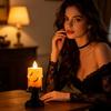 Flameless LED Candle Set with Holder for Tabletop Decor