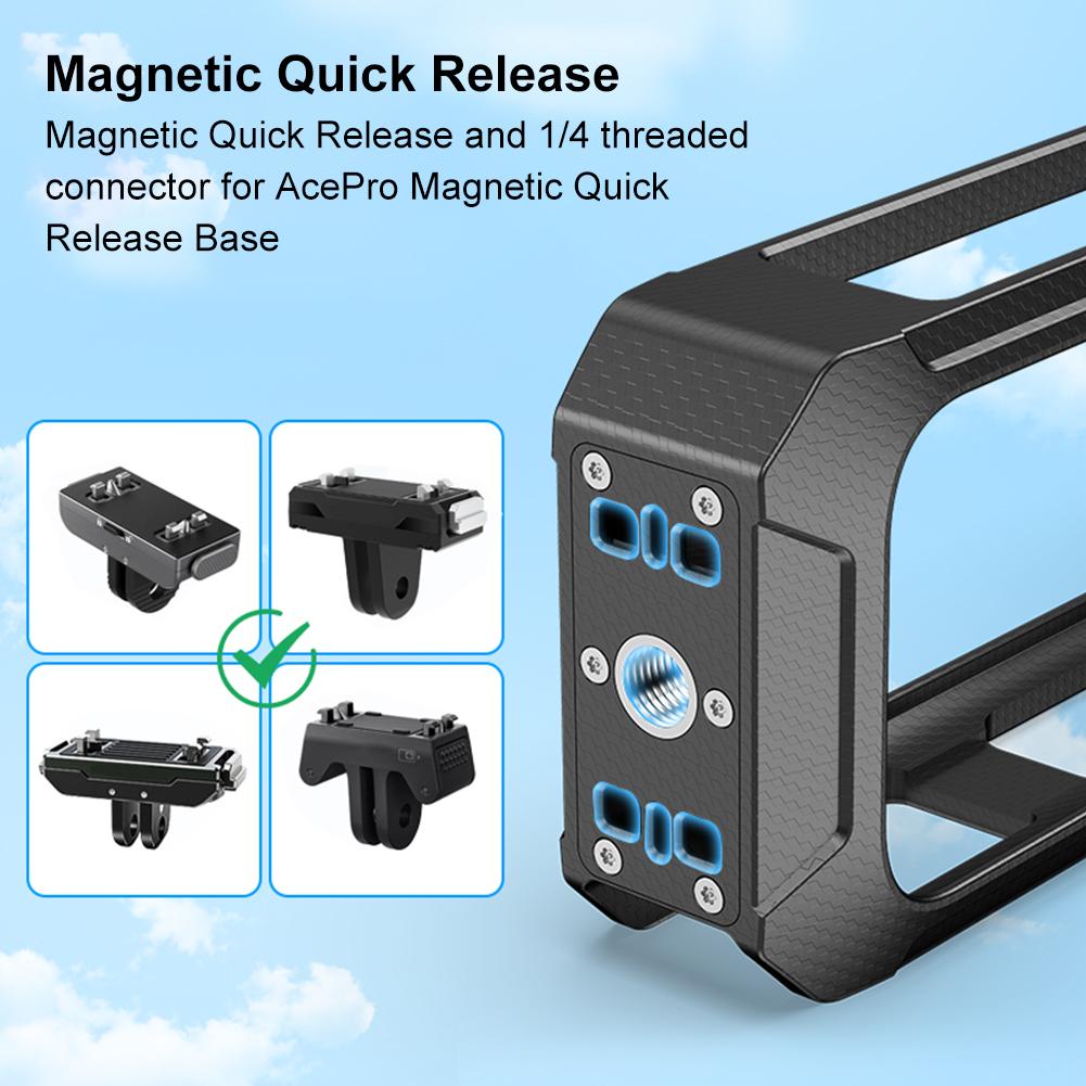PC Frame Cage for Insta360 X5 Action Camera Protective Frame Rabbit Cage Magnetic Quick Release Camera Housing Expansion Bracket