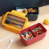 Three-Compartment Bento Lunch Box with Cutlery