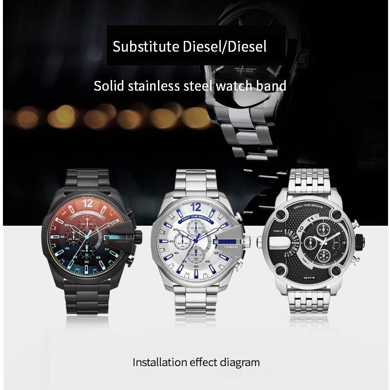 Classic Stainless Steel Watch Strap for Diesel DZ4316/7395/7305/7401 Metal Solid Wrist Watchband Men Bracelet 24mm 26mm 28mm 30mm