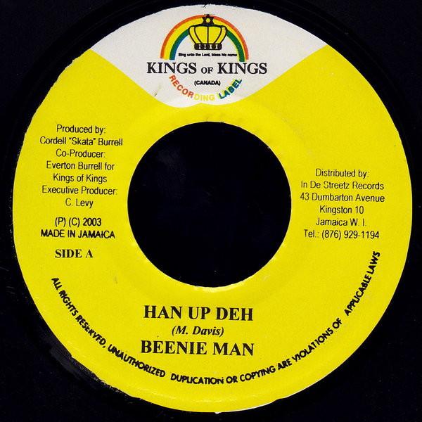 

7inch Record BEENIE MAN / CHRISINTI & I KAY - Han Up Deh / Rock Me Baby none Kings of Kings 2003 Jamaica Reggae, Ska & Dub Used