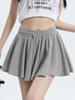 Jupe courte ample décontractée avec cordon de serrage, style Preppy, taille élastique, pour le yoga, la course à pied, respirante, coupe trapèze