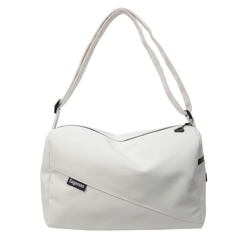 Sports casual lightweight outing bag women's class work clothingpure color shoulder bag large capacity casual travel crossbody bag