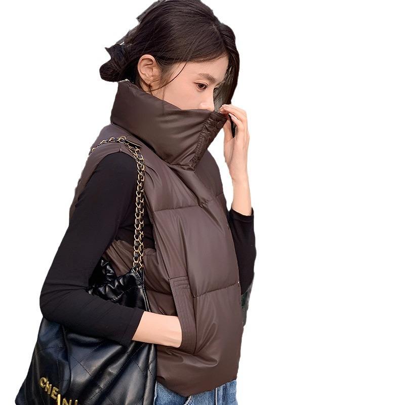 Plus Size Loose Casual Spring and Autumn Stand-up Collar Bread Clothing Jacket Thickened Cotton Jacket Waistcoat