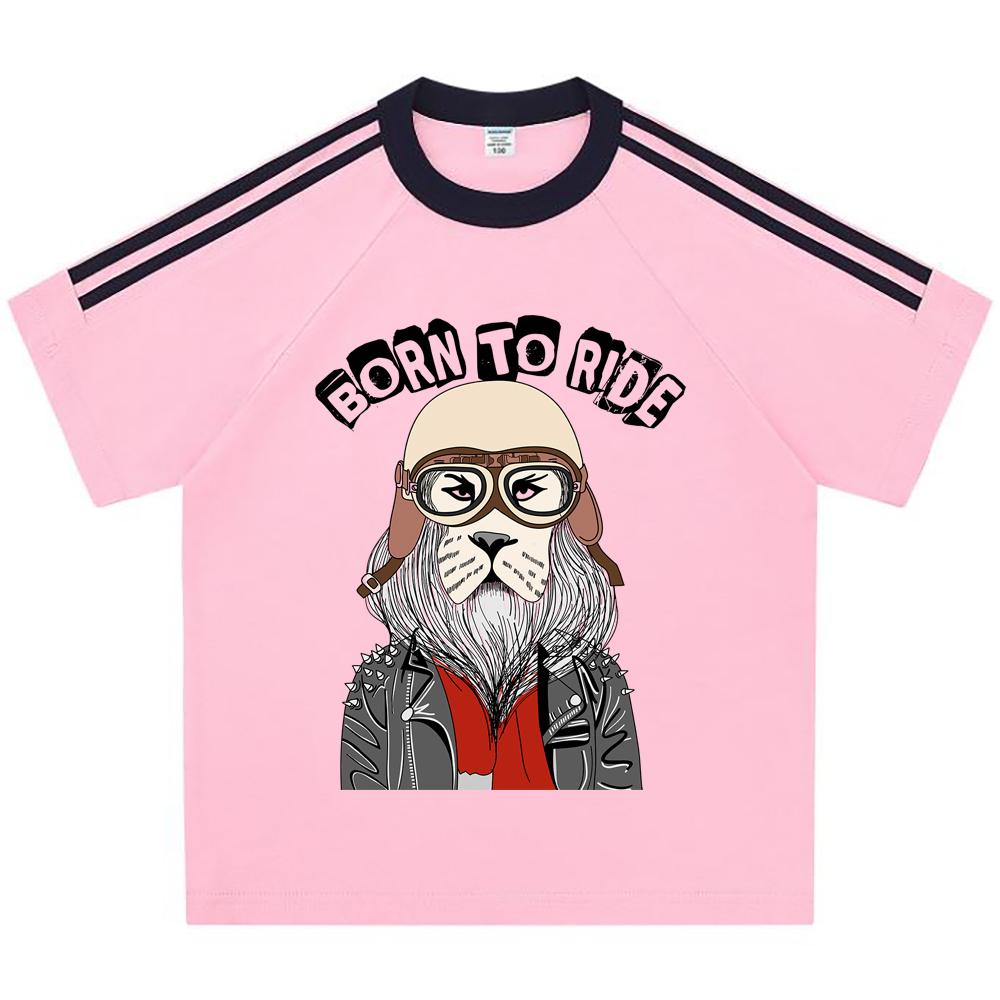 

Kids 100% Cotton T-shirts Boys And Girls 200 GSM Cotton Tees lion Cartoon Print Child Tshirts 150 білий