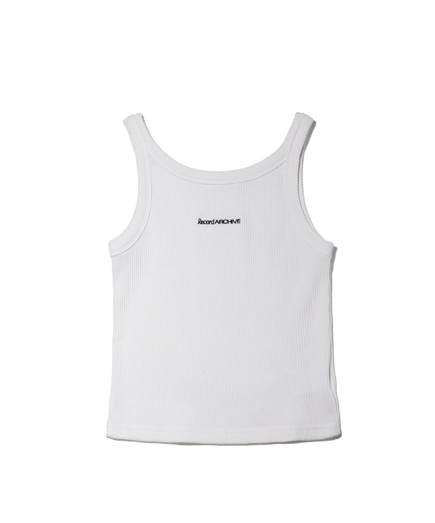 Suku Record Sleeveless-White