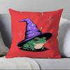 W-Wizard frog Anime Pillow Case Anti-dustmite Pillowcase Invisible zipper silky short plush Sofa cushion cover